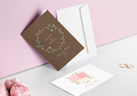 Cartões de casamento — personalizado personalizado — The Cat's