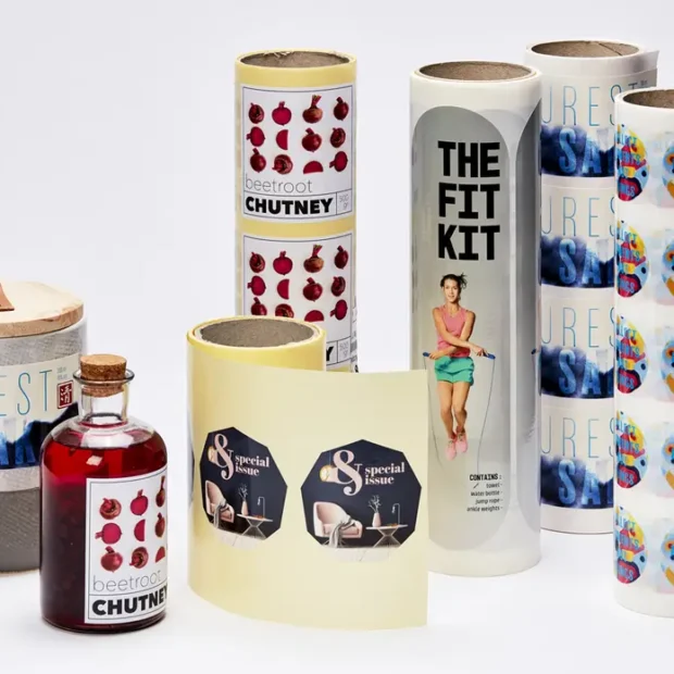 Autocolantes personalizados em bobina