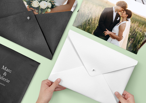 Envelope de apresentação em pele sintética — personalizado personalizado — The Cat's
