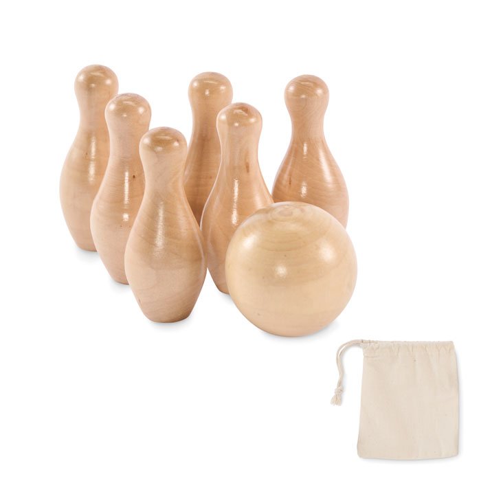 Minijogo de bowling em madeira Bolito personalizado — The Cat's