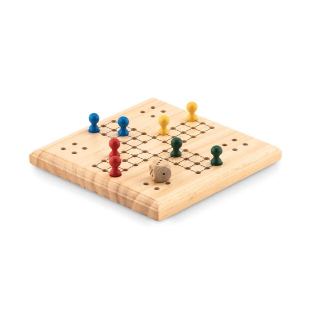 Jogo de Ludo em madeira com bolsa personalizado — The Cat's