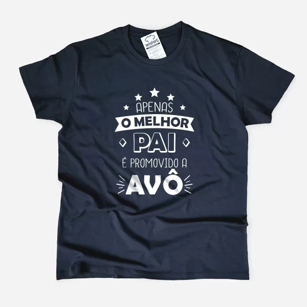 T-shirt Melhor Pai promovido a Avô