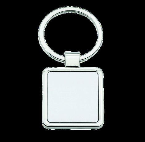 Porta-chaves cromado quadrado