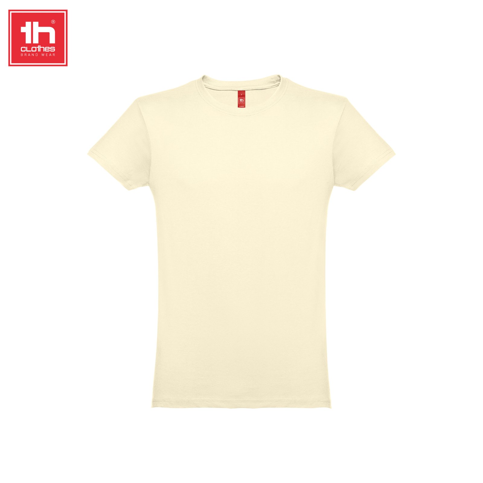 T-shirt THC Luanda 150 g/m² Amarelo Pastel, fotografia real de frente