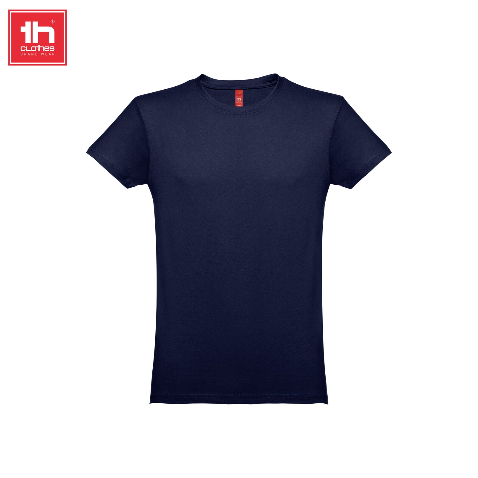 T-shirt THC Luanda 150 g/m² Azul Eclipse, fotografia real de frente