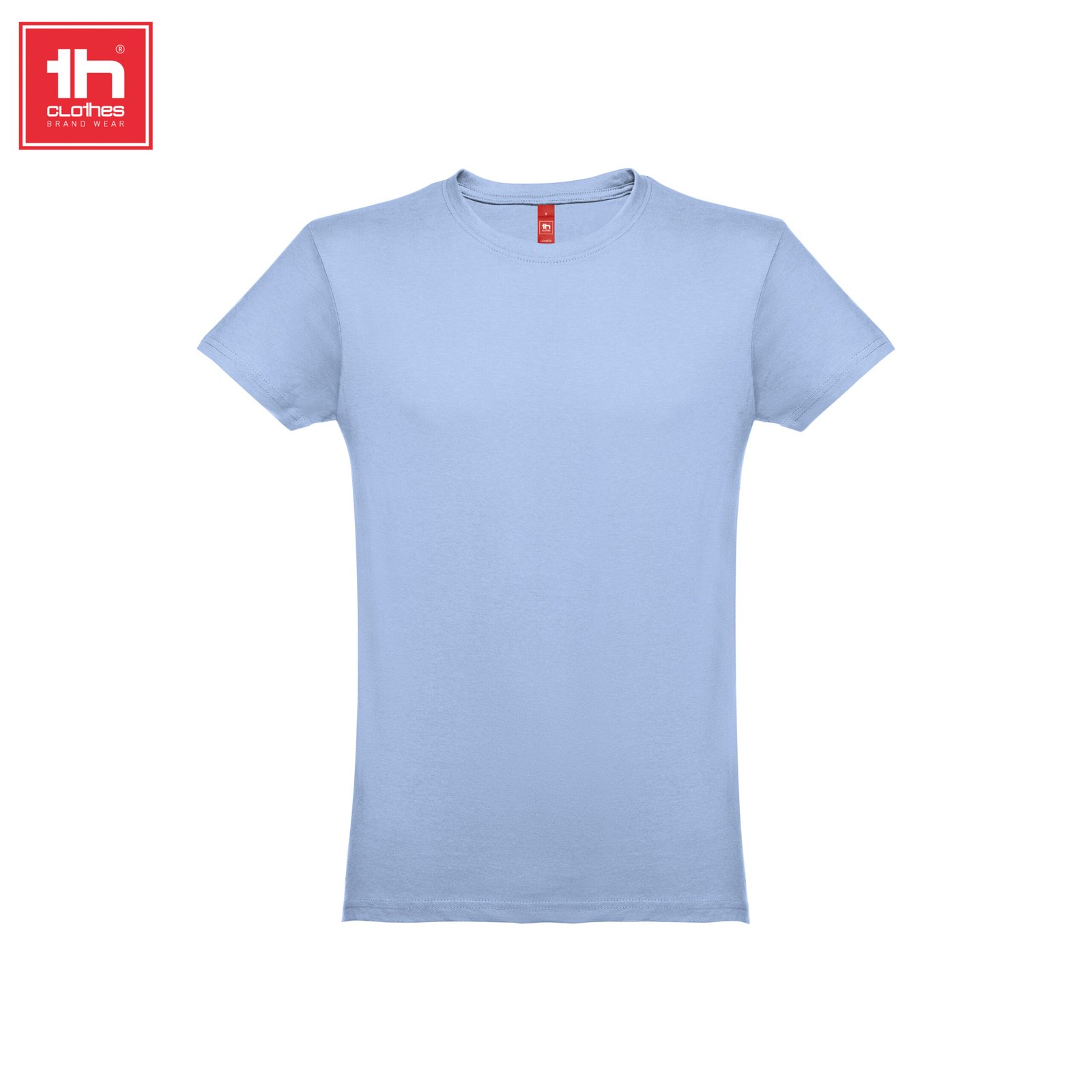 T-shirt THC Luanda 150 g/m² Azul Pastel, fotografia real de frente