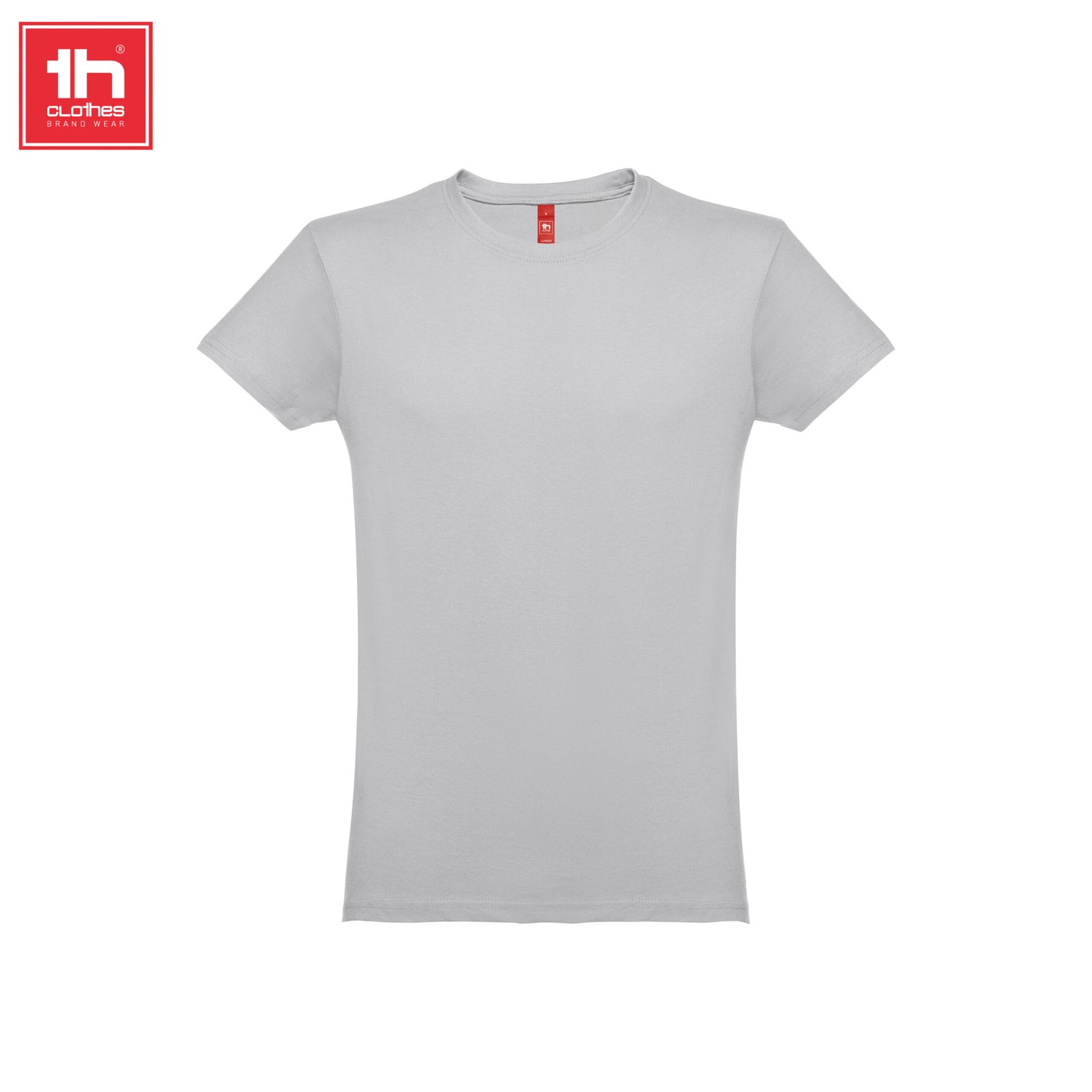 T-shirt THC Luanda 150 g/m² Cinza Frio, fotografia real de frente