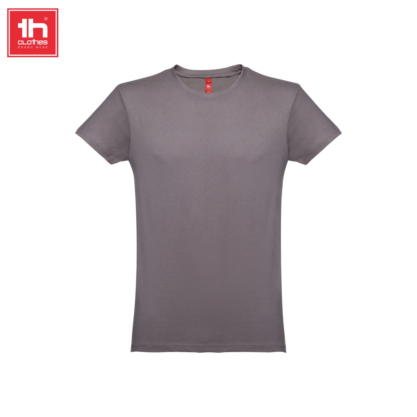 T-shirt THC Luanda 150 g/m² Cinzento, fotografia real de frente