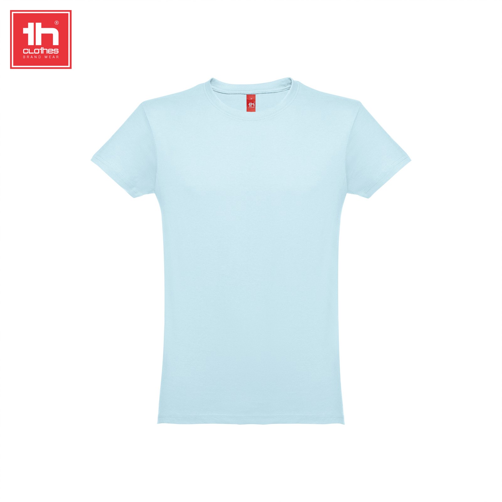 T-shirt THC Luanda 150 g/m² Crystal Blue, fotografia real de frente