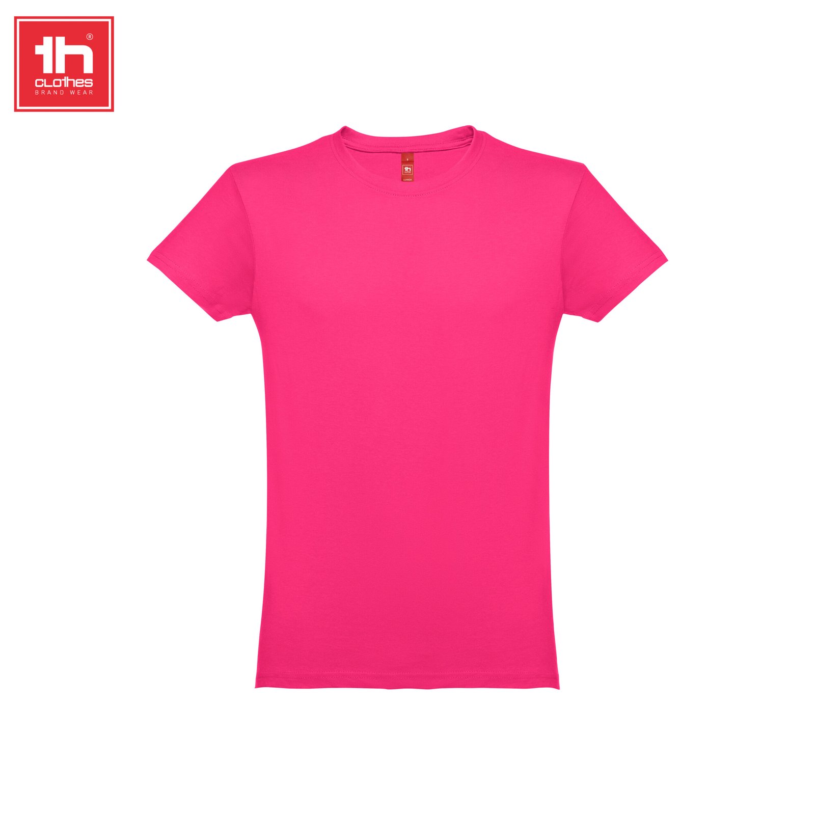 T-shirt THC Luanda 150 g/m² Fushia, fotografia real de frente
