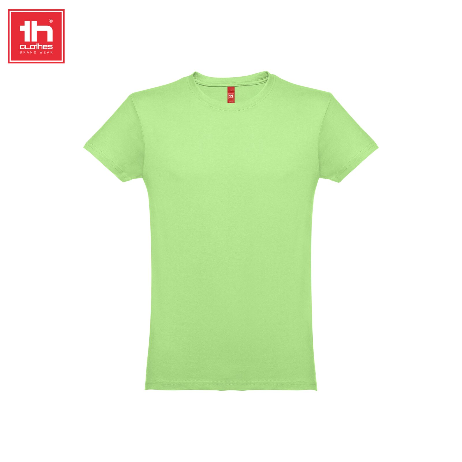 T-shirt THC Luanda 150 g/m² Verde Maçã, fotografia real de frente