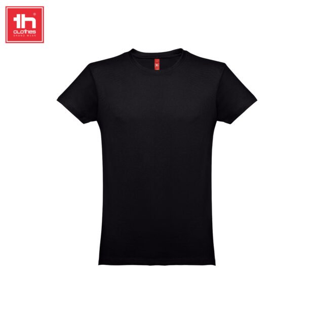 T-shirt THC Luanda preta, frente, fotografia real do fabricante