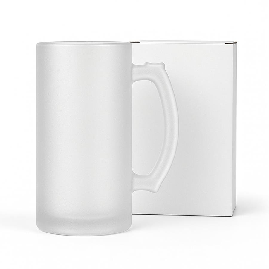 Caneca de Cerveja Mate 16 oz (500 ml) em Vidro Fosco