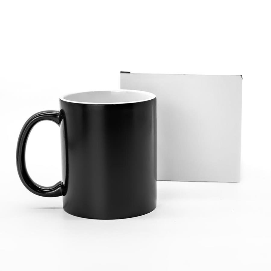Caneca Mágica Preta 300 ml — Personalizada