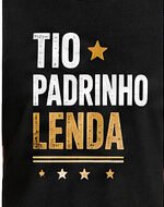 Conceito visual de t-shirt em português, não arte final